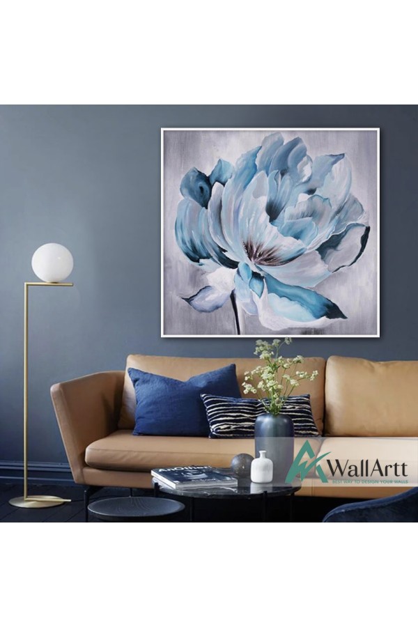 Abstract Flower Textured Partial Oil Painting