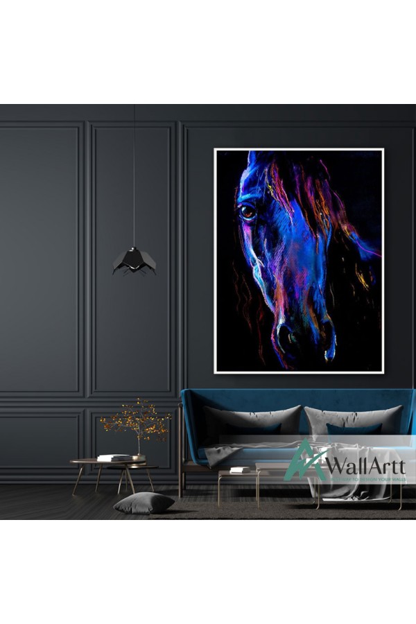 Modern Abstract Horse Textured Partial Oil Painting