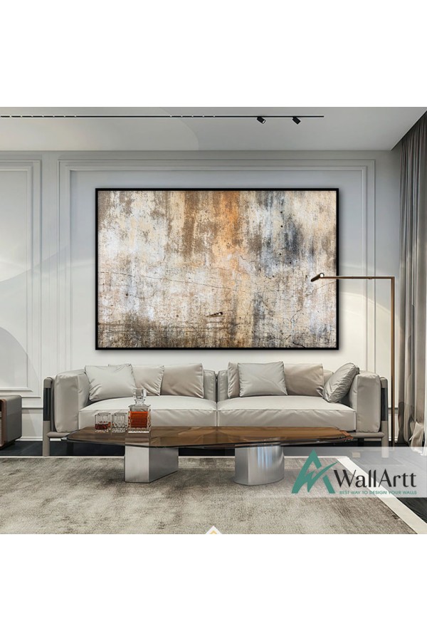 Old Wall Abstract Textured Partial Oil Painting