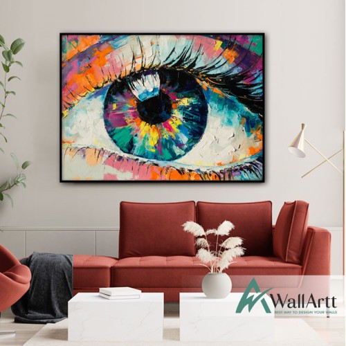 The Eye Textured Partial Oil Painting