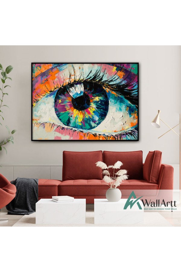 The Eye Textured Partial Oil Painting