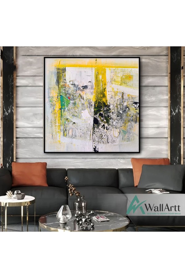 Yellow Dreams Textured Partial Oil Painting