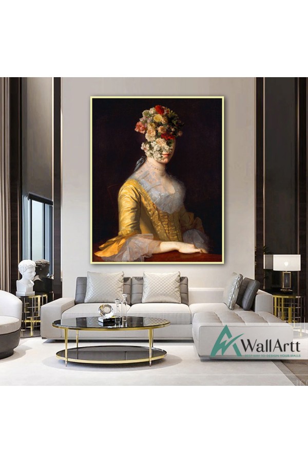 Lady Royal Textured Partial Oil Painting