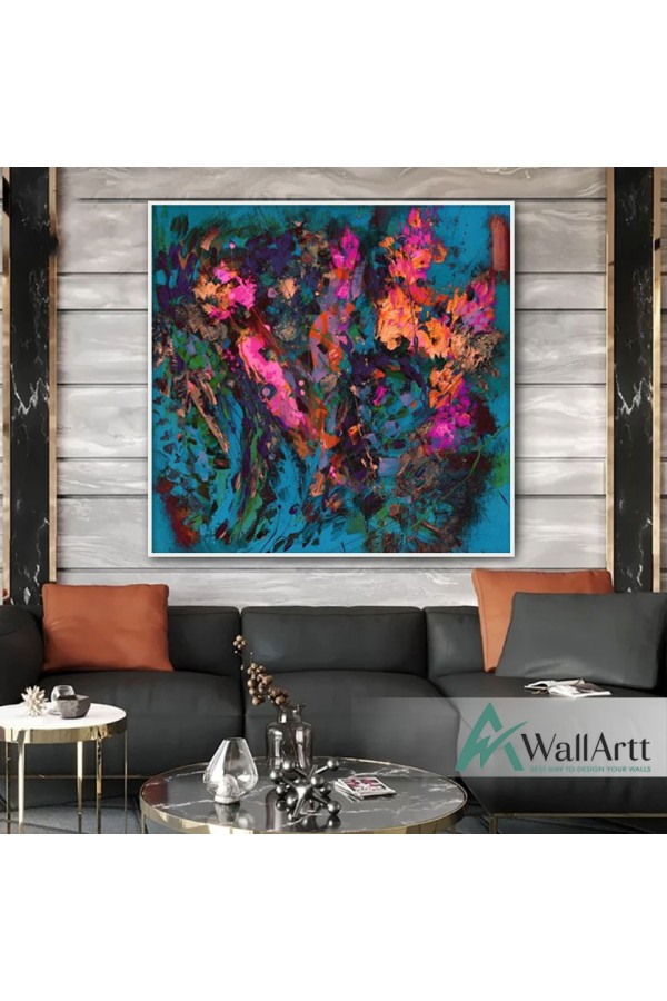 Colourful Bunch Textured Partial Oil Painting