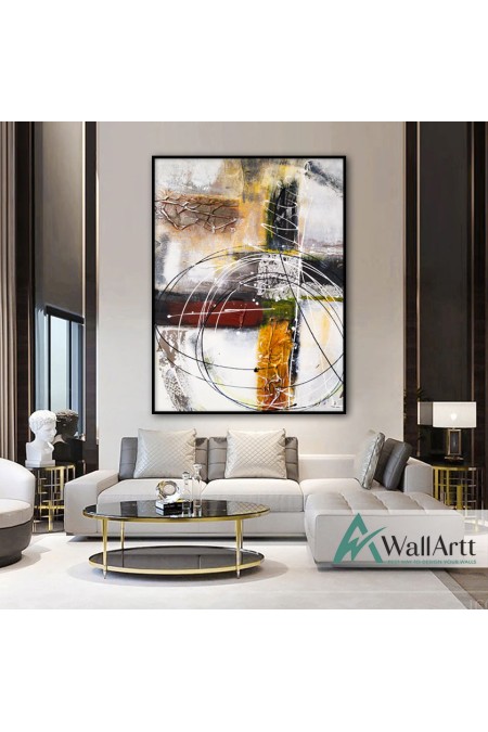 Abstract Wall Textured Partial Oil Painting