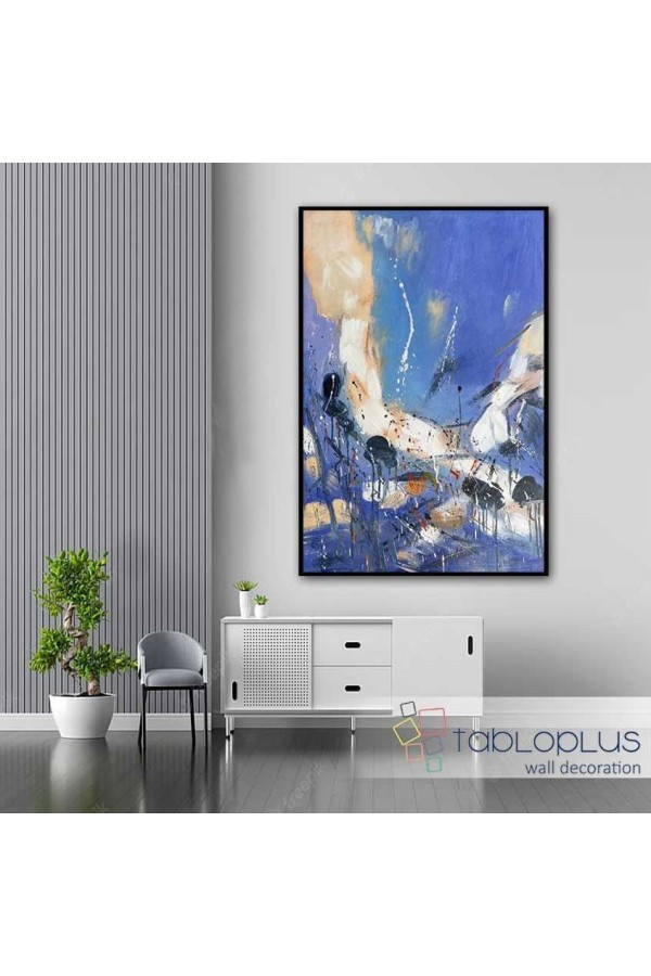 Blue Dreams Textured Partial Oil Painting