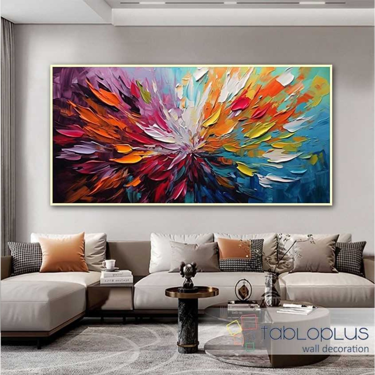 Color Eruption II 3D Heavy Textured Partial Oil Painting