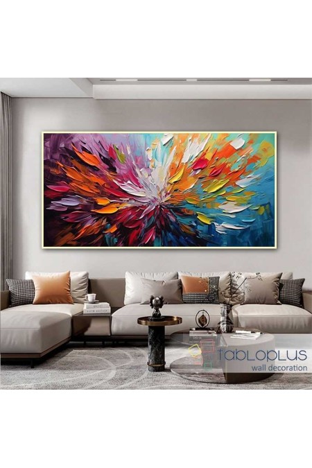 Color Eruption II 3D Heavy Textured Partial Oil Painting